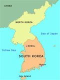 Koreas map